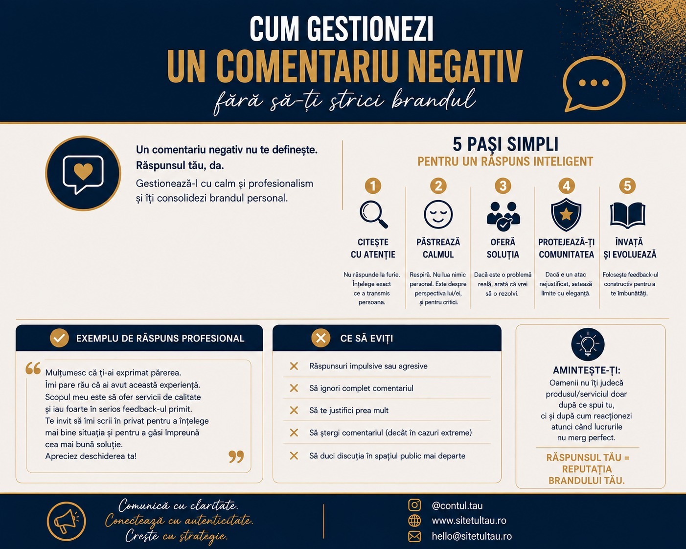 cum gestionezi un comentariu negativ