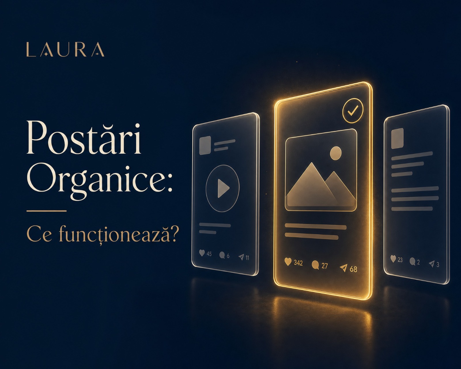 postări organice social media